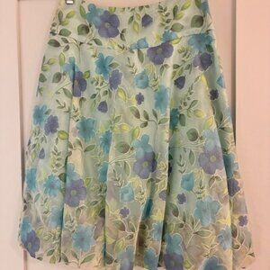 Floral Tulip Skirt - Like New - Size 4